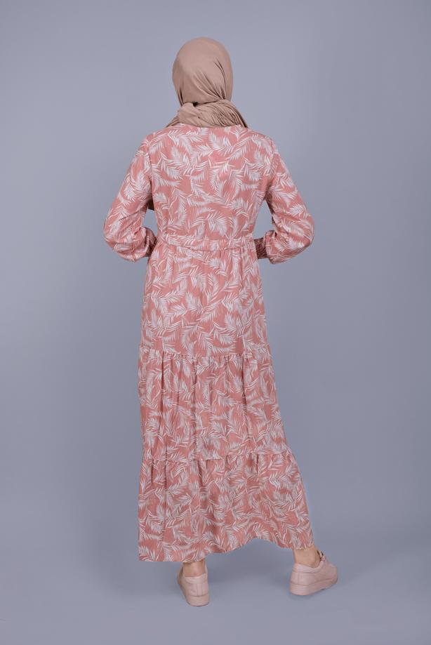 Vêtements hijab  LEAF PATTERNED LACE DRESS  5412  - TRENDTESETTÜR