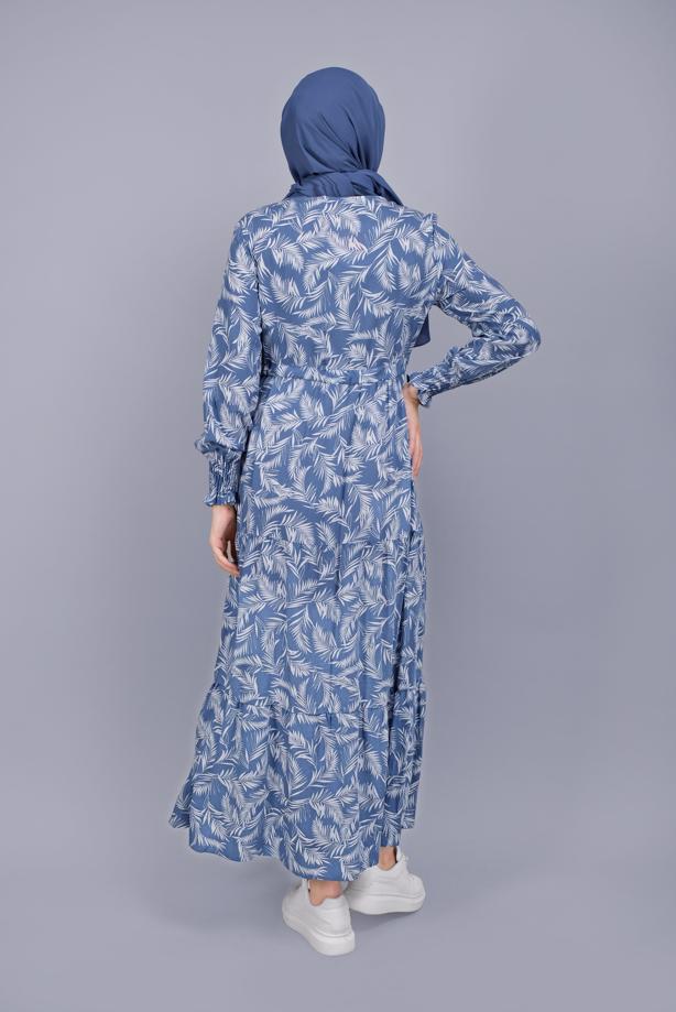 Vêtements hijab  LEAF PATTERNED LACE DRESS  5412  - TRENDTESETTÜR