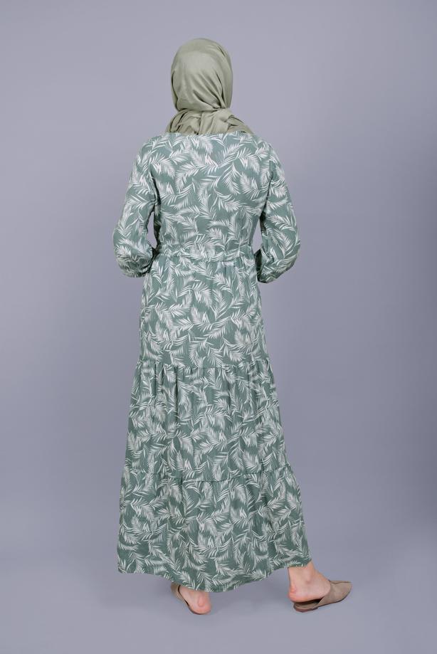 Vêtements hijab  LEAF PATTERNED LACE DRESS  5412  - TRENDTESETTÜR