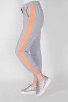 Tesettür giyim GRİ FİLELİ ŞERİT DETAYLI EŞOFMAN ALTI 51012 