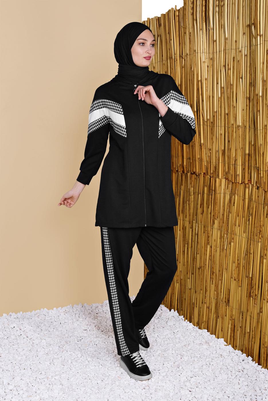 Vêtements hijab NOIR SURVÊTEMENT 2656