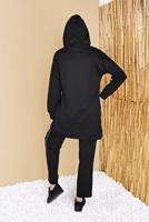 Hijab clothing BLACK 2-COLOR 2-PIECE TRACKSUIT SET WITH PANTS 3256  