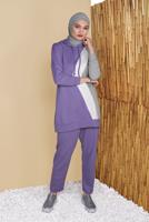 Vêtements hijab POURPRE ENSEMBLE SURVÊTEMENT 3 COULEURS AVEC PANTALON 3555