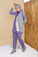 Vêtements hijab POURPRE ENSEMBLE SURVÊTEMENT 3 COULEURS AVEC PANTALON 3555