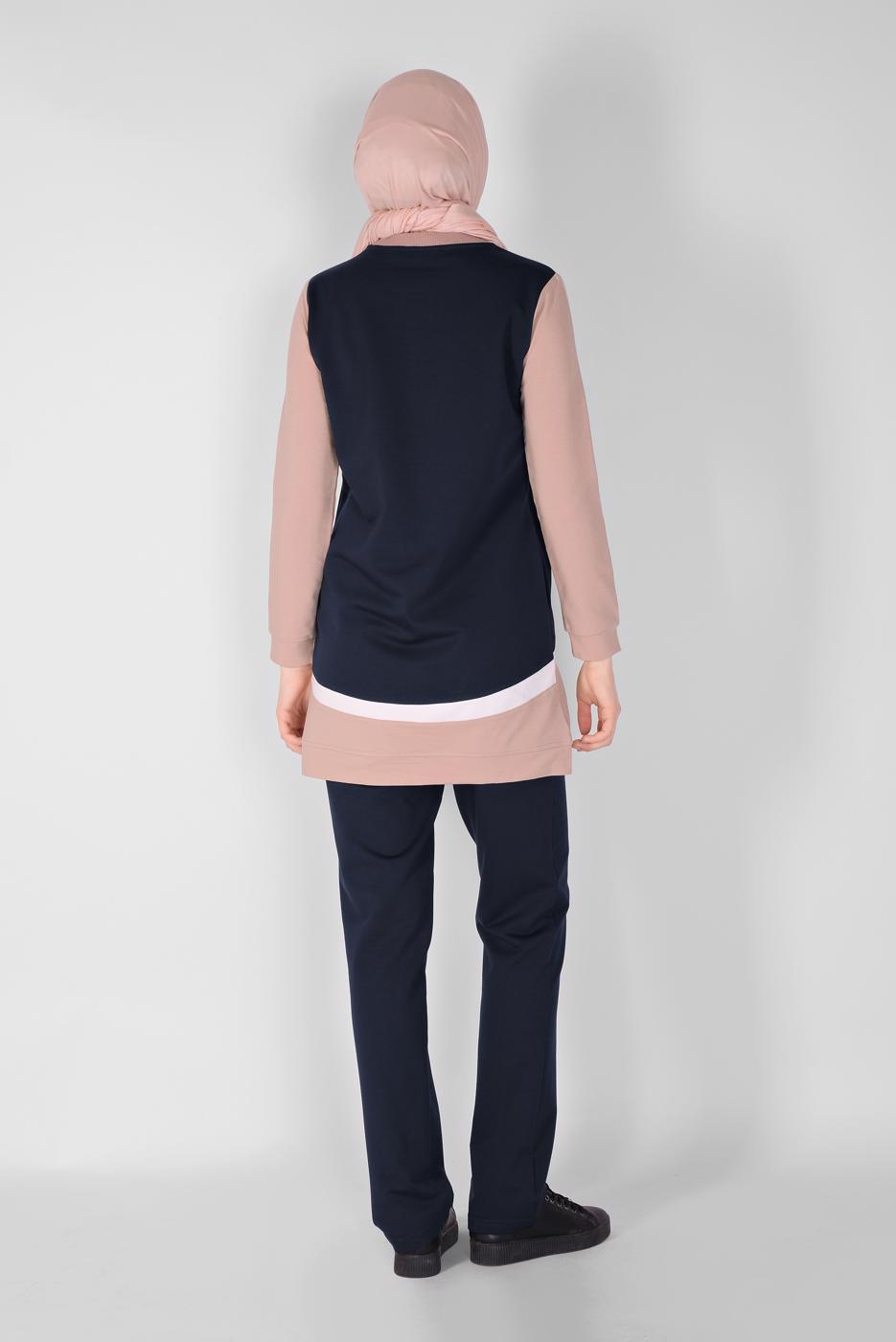 Hijab clothing POWDER ROUND COLLAR TRACKSUIT SET 4519 