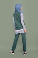 Tesettür giyim MAVİ YUVARLAK YAKA EŞOFMAN TAKIM 4519