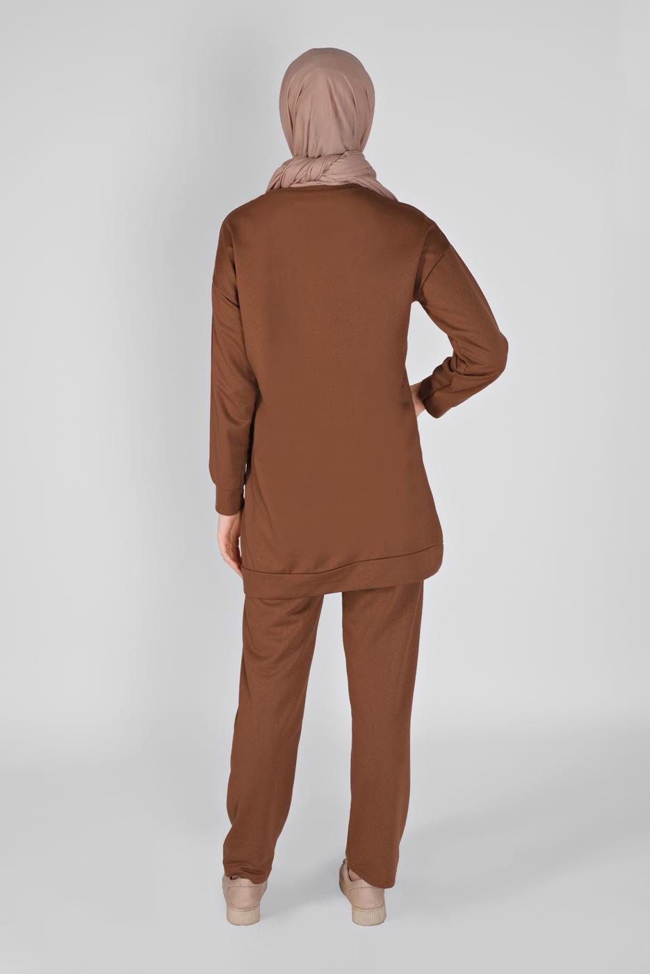 Vêtements hijab TABA ENSEMBLE SURVÊTEMENT IMPRIMÉ AVEC PANTALON 4956