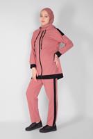 Vêtements hijab POUDRE ENSEMBLE SURVÊTEMENT ZIPPÉ AVEC PANTALON 5156