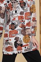 Tesettür giyim SİYAH RENKLİ DESENLİ PANTOLONLU EŞOFMAN TAKIM 6556 