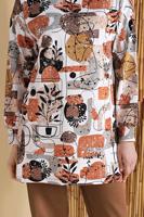 Tesettür giyim TABA RENKLİ DESENLİ PANTOLONLU EŞOFMAN TAKIM 6556 