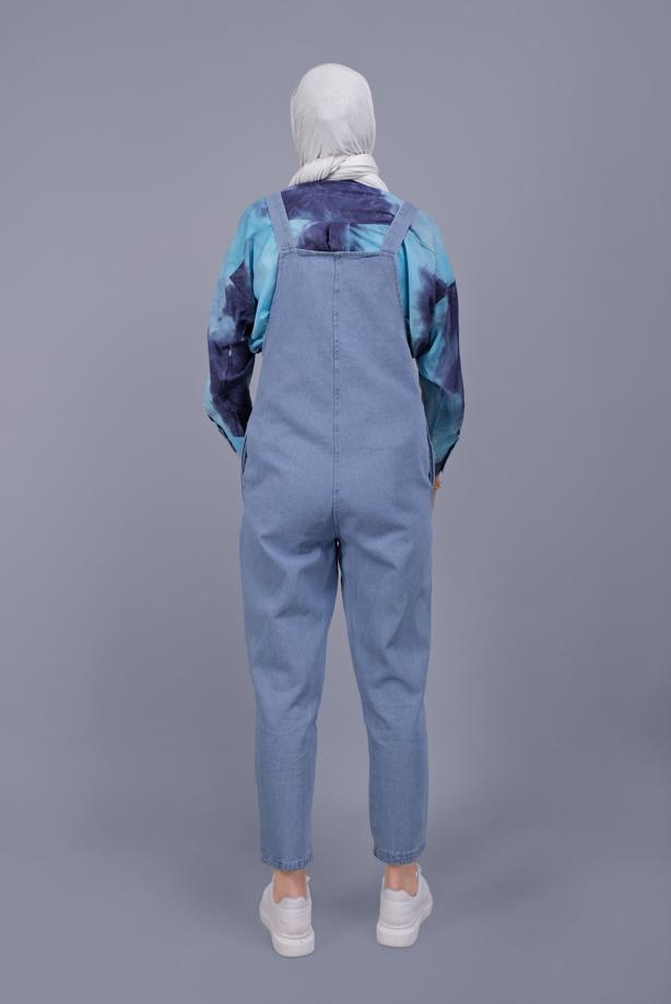 Tesettür giyim  CEPLİ DENİM SALOPET 432 - TRENDTESETTÜR