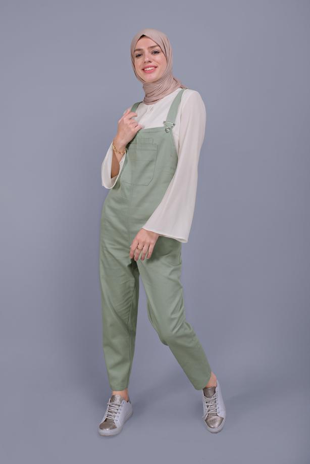 Hijab clothing  DENIM SALOPET WITH POCKETS  432  - TRENDTESETTÜR