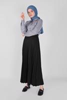 Tesettür giyim SİYAH PİLİSELİ ETEK 1961