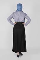 Tesettür giyim SİYAH PİLİSELİ ETEK 1961