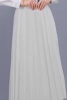 Tesettür giyim BEYAZ PİLİSELİ ETEK 1961