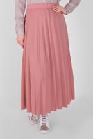 Tesettür giyim PUDRA PİLİSELİ ETEK 1961