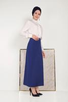 Tesettür giyim LACİVERT ALVİNA KLASİK KESİM ETEK 60068 