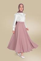 Tesettür giyim PUDRA SALAŞ ÇAN ETEK T 60085