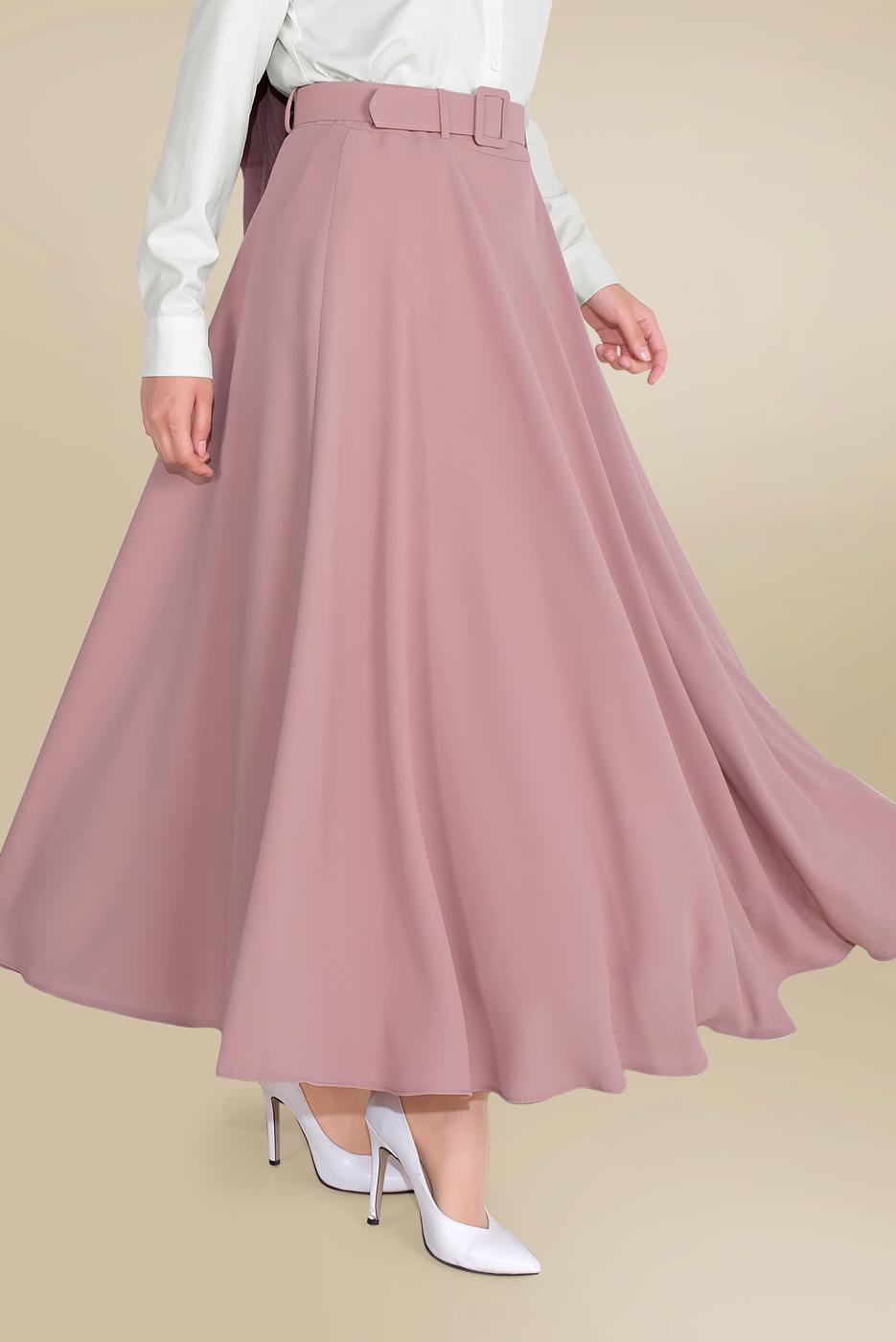 Tesettür giyim PUDRA SALAŞ ÇAN ETEK T 60085