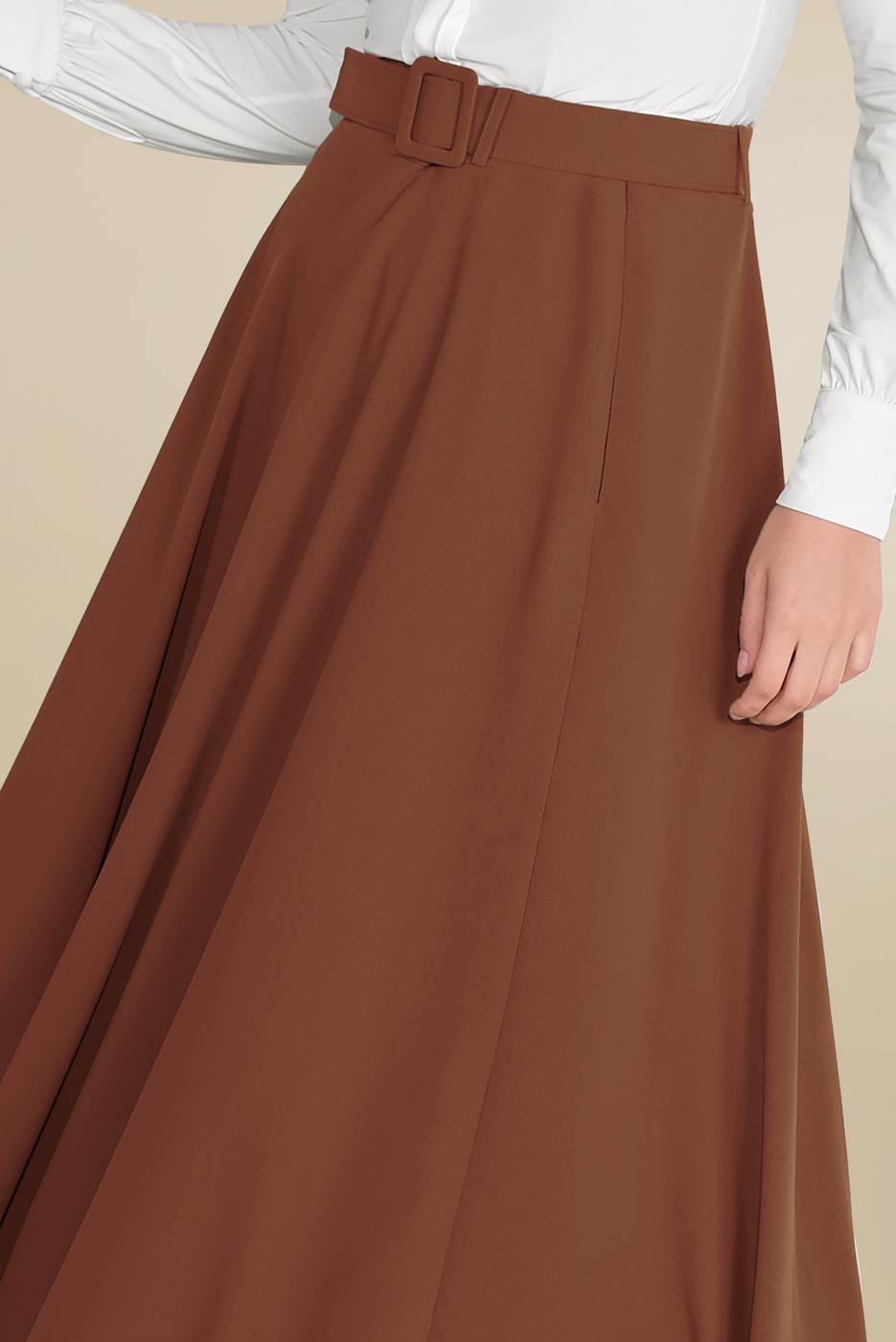 Tesettür giyim TABA SALAŞ ÇAN ETEK T 60085