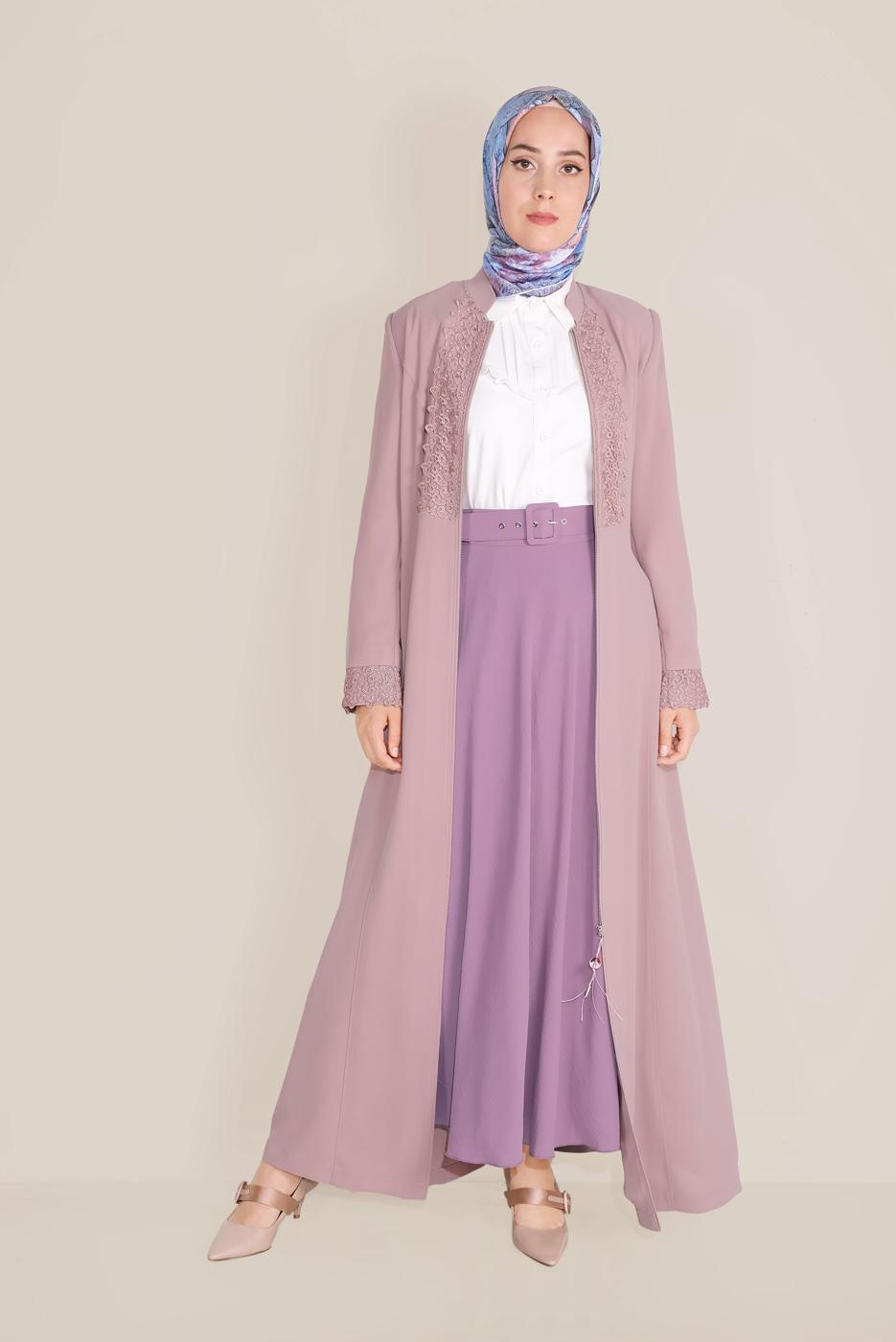 Vêtements hijab POURPRE JUPE ÉVASÉE À CEINTURE ALVINA 60087
