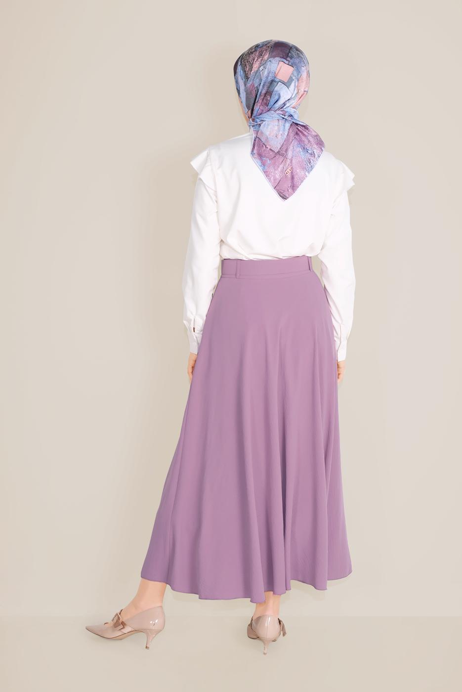 Vêtements hijab POURPRE JUPE ÉVASÉE À CEINTURE ALVINA 60087