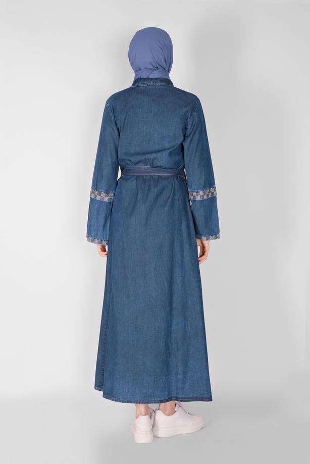 Vêtements hijab  WIDE SLEEVE DENIM TOPCOAT 3317  - TRENDTESETTÜR