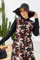 Vêtements hijab NOIR MAILLOT DE BAIN HIJAB FLORAL ZIP 2110