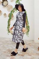 Vêtements hijab NOIR MAILLOT DE BAIN HIJAB ZIPPÉ IMPRIMÉ FEUILLE 2900