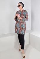 Vêtements hijab BRUN MAILLOT DE BAIN HIJAB MOTIF T 4102
