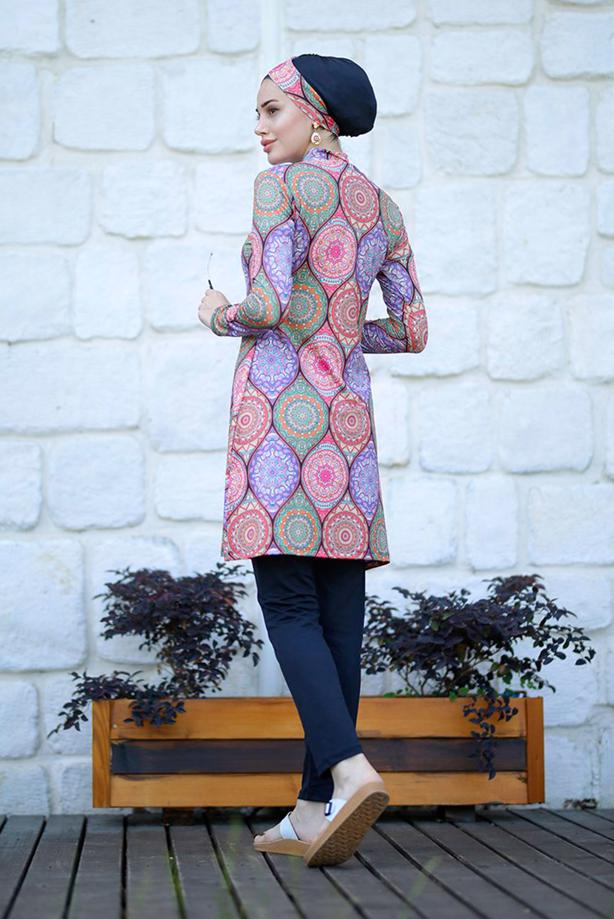 Hijab clothing  ETHNIC PRINT HIJAB SWIMSUIT 5032 - TRENDTESETTÜR