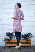 Vêtements hijab POUDRE MAILLOT DE BAIN HIJAB IMPRIMÉ ETHNIQUE 5032