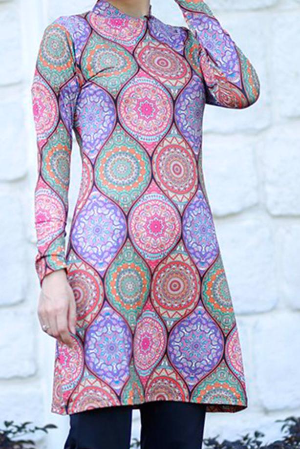Hijab clothing  ETHNIC PRINT HIJAB SWIMSUIT 5032 - TRENDTESETTÜR