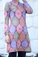 Vêtements hijab POUDRE MAILLOT DE BAIN HIJAB IMPRIMÉ ETHNIQUE 5032