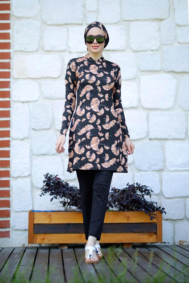 Vêtements hijab  PRINTED HIJAB SWIMSUIT 7032  - TRENDTESETTÜR