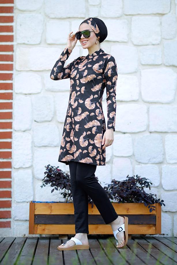 Vêtements hijab  PRINTED HIJAB SWIMSUIT 7032  - TRENDTESETTÜR