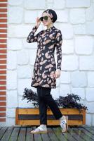 Vêtements hijab NOIR MAILLOT DE BAIN HIJAB IMPRIMÉ 7032