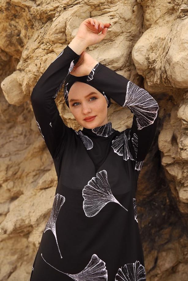 Vêtements hijab  PRINTED HIJAB SWIMSUIT 8022  - TRENDTESETTÜR