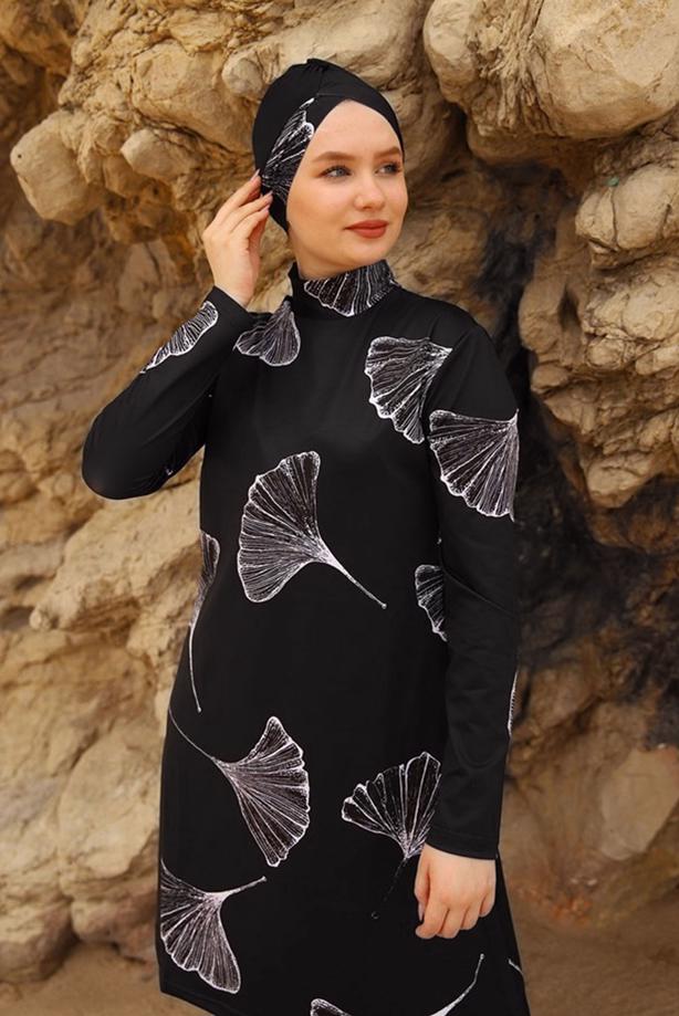 Vêtements hijab  PRINTED HIJAB SWIMSUIT 8022  - TRENDTESETTÜR