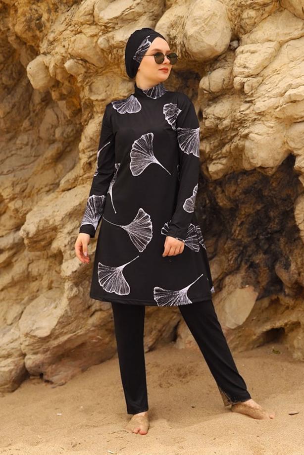 Vêtements hijab  PRINTED HIJAB SWIMSUIT 8022  - TRENDTESETTÜR