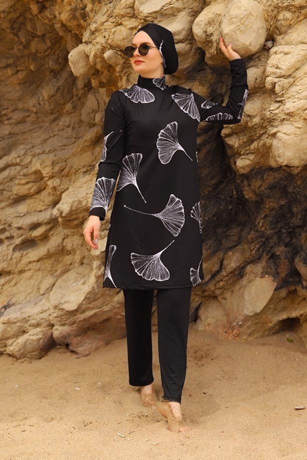 Vêtements hijab  PRINTED HIJAB SWIMSUIT 8022  - TRENDTESETTÜR