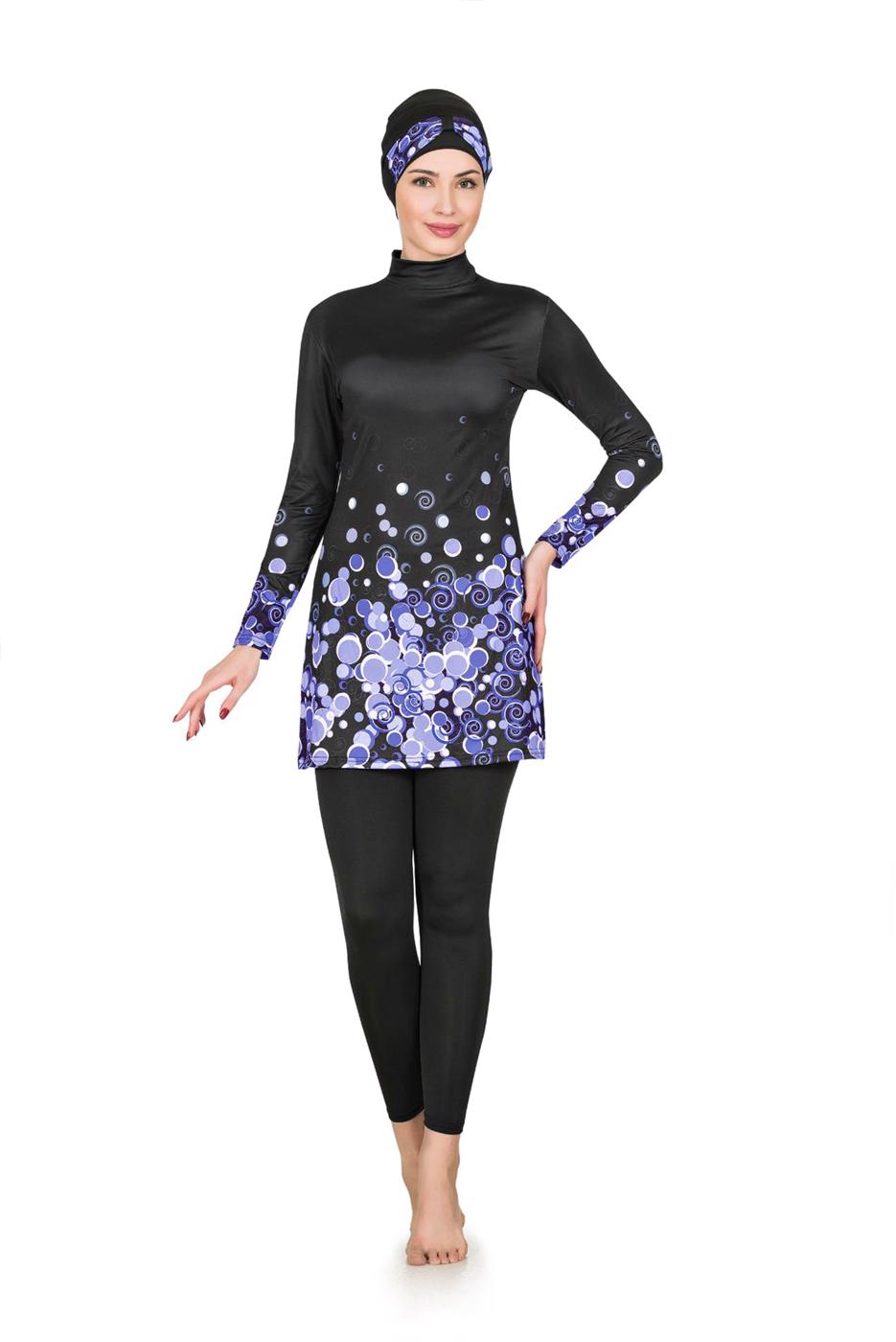 Vêtements hijab NOIR MAILLOTS DE BAIN HIJAB  8433