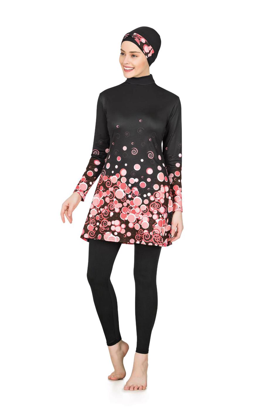 Hijab clothing BLACK HIJAB SWIMWEAR  8433 