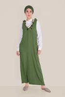 Tesettür giyim HAKİ ALVİNA BAĞLAMA DETAYLI JİLE 40758 