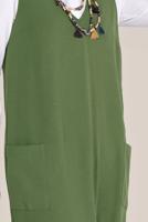 Tesettür giyim HAKİ ALVİNA BAĞLAMA DETAYLI JİLE 40758 