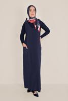 Tesettür giyim LACİVERT ALVİNA BAĞLAMA DETAYLI JİLE 40758 