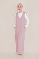 Tesettür giyim PUDRA ALVİNA BAĞLAMA DETAYLI JİLE 40758 