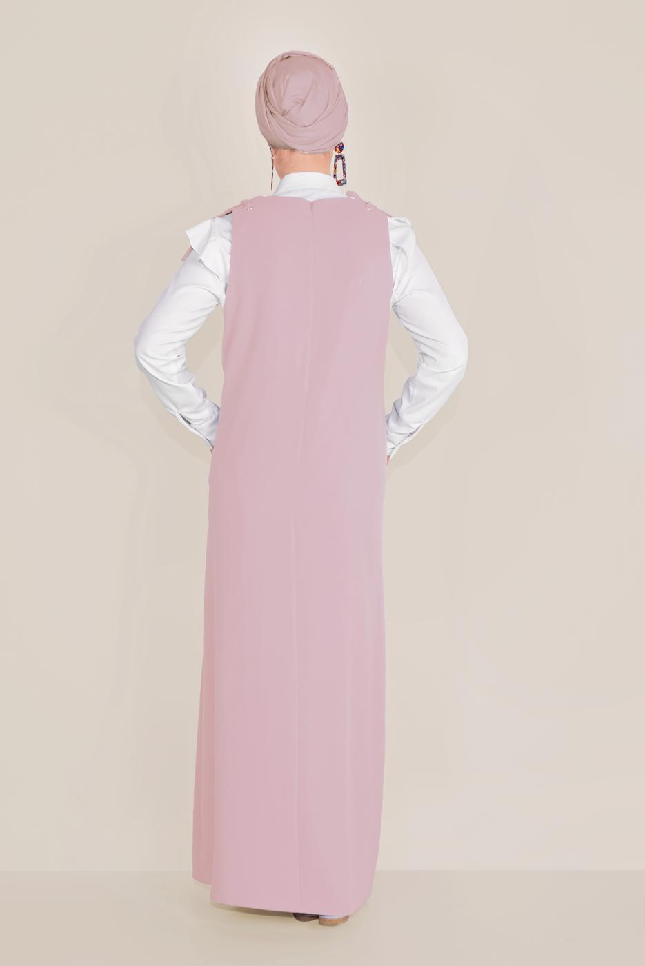 Tesettür giyim PUDRA ALVİNA BAĞLAMA DETAYLI JİLE 40758 