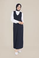 Tesettür giyim LACİVERT KEMERLİ JİLE T 40759
