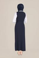 Tesettür giyim LACİVERT KEMERLİ JİLE T 40759